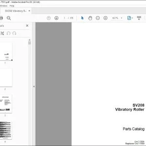 Case SV208 Vibratory Roller Parts Catalog Manual 7-7551 - PDF DOWNLOAD