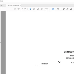 Case Skid Steer 40XT Manualedell'operatore Manual 6-22091 IT - PDF DOWNLOAD (ITALIAN)