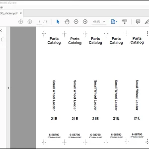 Case Small Wheel Loader 21E Parts Catalog Manual(6-88790) -  PDF DOWNLOAD