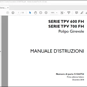 Case TPV 600 FH SERIE TPV 700 FH SERIE Polipo Girevole MANUALE D’ISTRUZIONI(51544754) - PDF DOWNLOAD (ITALIAN)