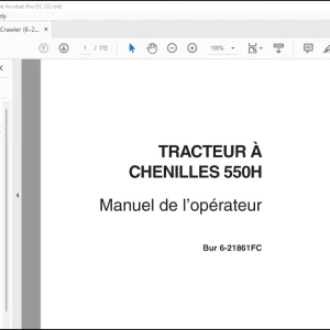 Case TRACTEURA CHENILLES 550H Manuel de l'operateur(6-21861 FC) -  PDF DOWNLOAD (French)