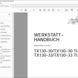 Case TX130-30 TX130-30 TURBO TX130-33 TX130-33 TURBO WERKSTATT-HANDBUCH 9-93220 - PDF DOWNLOAD (German)