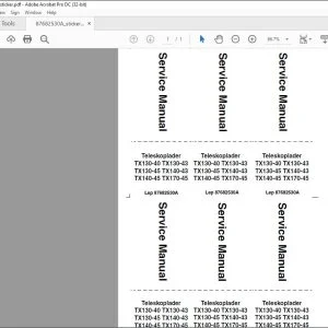 Case TX130-40 TX130-43 TX130-45 TX140-43 TX140-45 TX170-45 Teleskoplader Service Manual 87682530A - PDF DOWNLOAD (German)