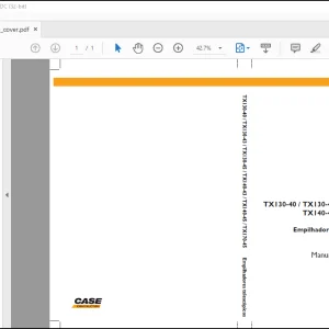 Case TX130-40 TX130-43 TX130-45 TX140-43 TX140-45 TX170-45 turbo Empilhadores telescópicos Manual do operador(84266636)  - PDF DOWNLOAD (Portuguese)