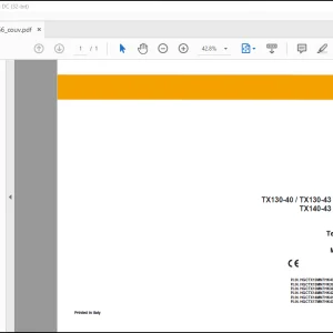 Case TX130-40 TX130-43 TX130-45 TX140-43 TX140-45 TX170-45 turbo  OPERAÇÃO E MANUTENÇÃO Manual(87681566)  - PDF DOWNLOAD (Portuguese)