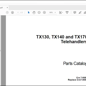 Case TX130, TX140 and TX170 Telehandlers Parts Catalog Manual EN_IT_FR_DU_ES_PT_NL_DA_DE(7-8681) - PDF DOWNLOAD