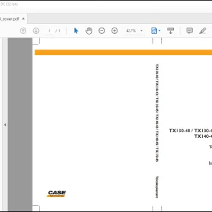 Case Telescopic Handlers TX130-40 / TX130-43 / TX130-45 / TX140-43 / TX140-45 / TX170-45 Instruktionsbok Manual(84266640) -  PDF DOWNLOAD (Swedish)