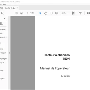 Case Tracteur a chenilles 750H Manuel de l'operateur(6-21920) - PDF DOWNLOAD (French)