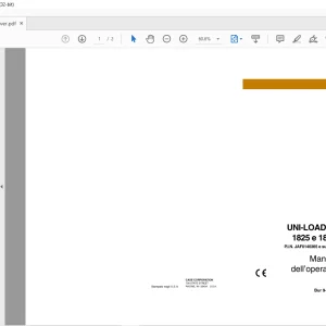 Case UNI-LOADER 1825 e 18258  Manualedell'operatore 9-17784IT - PDF DOWNLOAD (ITALIAN)
