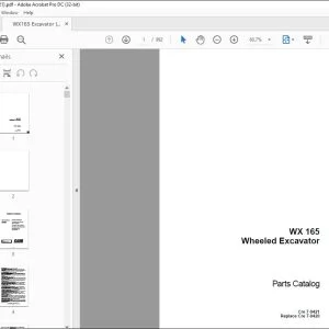 Case WX 165 Wheeled Excavator Parts Catalog Manual 7-9421 EN_FR_DE_ES - PDF DOWNLOAD