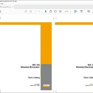 Case WX 185 Wheeled Excavator Parts Catalog Manual 7-9431 - PDF DOWNLOAD