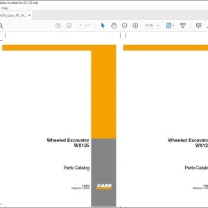 Case WX125 Wheeled Excavator Parts Catalog Manual 7-9474 EN_IT_FR_DE_ES_PT_NL_DK - PDF DOWNLOAD