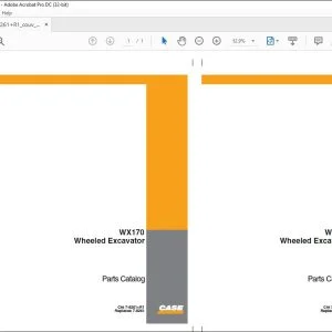 Case WX170 Wheeled Excavator Parts Catalog Manual 7-8261+R1 - PDF DOWNLOAD
