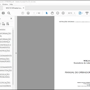 Case WX218 Escavadoras de lagartas MANUAL DE OPERADOR(47986996)-PDF DOWNLOAD (Portuguese)