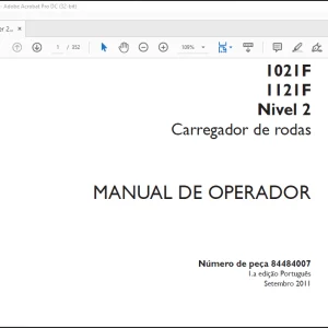 Case Wheel Loader 1021F 1121F Nivel 2 Carregador de rodas MANUAL DE OPERADOR(84484007)  - PDF DOWNLOAD (Portuguese)