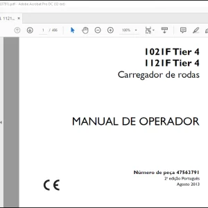 Case Wheel Loader 1021F Tier 4 1121F Tier 4 Carregador de rodas MANUAL DE OPERADOR(47563791) - PDF DOWNLOAD (Portuguese)