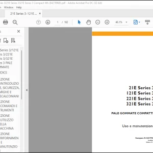 Case Wheel Loader 21E Series 3 121E Series 3 221E Series 3 321E Series 3 PALE GOMMATE COMPATTE Uso e manutenzione Manual(84279968) - PDF DOWNLOAD (Italian)