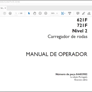 Case Wheel Loader 621F 721F Nivel 2 Carregador de rodas MANUAL DE OPERADOR(84483982) - PDF DOWNLOAD (Portuguese)