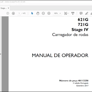 Case Wheel Loader 621G 721G Stage IV Carregador de rodas Manual de Operador(48113258) - PDF DOWNLOAD (Portuguese)
