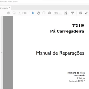Case Wheel Loader 721E Pá Carregadeira Manual de Reparações(71114020B) - PDF DOWNLOAD (Portuguese)