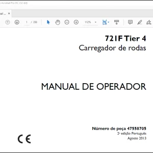 Case Wheel Loader 721F Tier 4 Carregador de rodas MANUAL DE OPERADOR(47558705) - PDF DOWNLOAD (Portuguese)