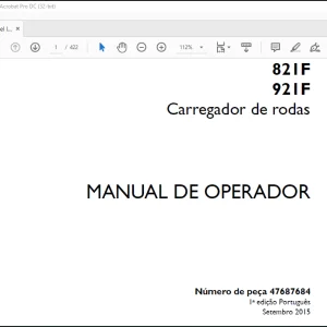 Case Wheel Loader 821F 921F Carregador de rodas MANUAL DE OPERADOR(47687684)  -  PDF DOWNLOAD (Portuguese)