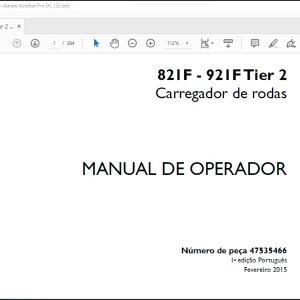 Case Wheel Loader 821F - 921F Tier 2 Carregador de rodas MANUAL DE OPERADOR(47535466) - PDF DOWNLOAD (Portuguese)