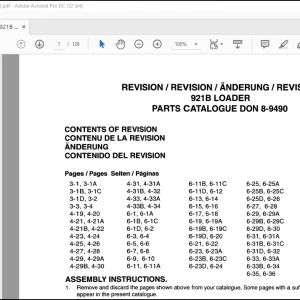 Case Wheel Loader 9218 LOADER PARTS CATALOGUE MANUAL(8-9490R2) - PDF DOWNLOAD