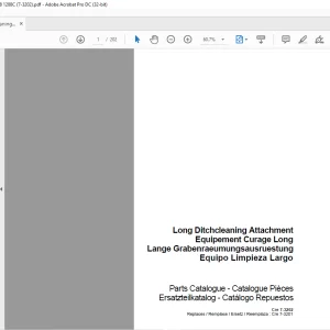 Case Long Ditch cleaning Attachment 788 888B 1188 1288C Manual 7-3202 - PDF DOWNLOAD (EN-IT-ES-DE-FR)