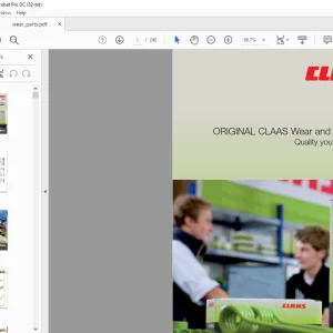 Claas 2007 Wear & Tear Parts Catalog Manual - PDF DOWNLOAD