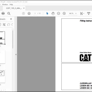 Claas CATERPILLAR LEXION 460/465 450/455 Straw Walker Risers Fitting Instructions Manual_DE_EN_FR - PDF DOWNLOAD