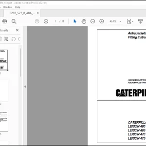 Claas CATERPILLAR LEXION 480 485 470 475 Fitting Instructions Manual_DE_EN - PDF DOWNLOAD
