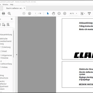 Claas Combine MEDION 340/330/310 Electric deflector adjustment system Fitting Instructions Manual_DE_EN_FR - PDF DOWNLOAD
