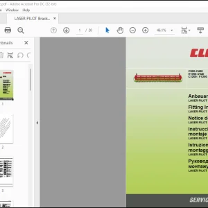 Claas Combines C900-C450 V1050-V540 C1200  F1200 LASER PILOT Bracket Fitting Instructions Manual_DE_FR_EN - PDF DOWNLOAD