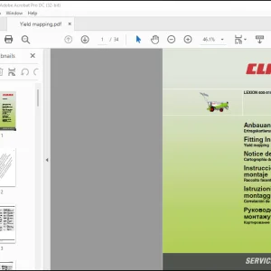 Claas Combines LEXION 600 - 510 Yield mapping Fitting Instructions Manual_DE_FR_EN - PDF DOWNLOAD