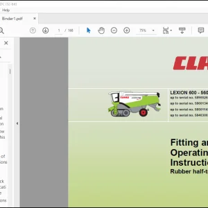 Claas Combines LEXION 600 - 560 Terra-Trac Rubber half-track Fitting and Operating instructions Manual_DE_FR_EN - PDF DOWNLOAD