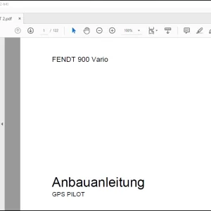 Claas FENDT 900 Vario GPS PILOT Anbauanleitung Manual -  PDF DOWNLOAD