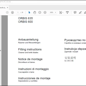 Claas Forage Harvesters ORBIS 635 600 Cleaner and knife blades Fitting instructions Manual_DE_EN_FR -  PDF DOWNLOAD