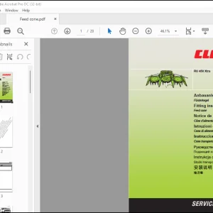 Claas Forage Harvesters RU 450 Xtra Feed cone Fitting instructions Manual_DE_FR_EN - PDF DOWNLOAD