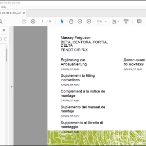 Claas Massey Ferguson BETA, CENTORA, FORTIA, DELTA FENDT CPRX GPS PILOT FLEX Supplement to Fitting Instructions Manual_DE_EN_FR - PDF DOWNLOAD