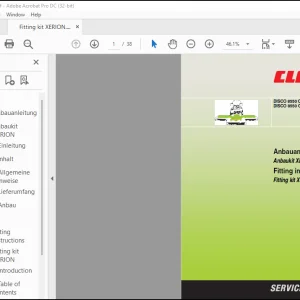 Claas Mowers DISCO 8550 C 8550 C Plus Fitting kit XERION Fitting Instructions Manual_DE_EN -  PDF DOWNLOAD