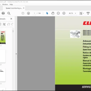 Claas Mowers DISCO 8550 C Plus 8550 C8550 C-T 8500 C Speed monitoring system Fitting Instructions Manual_DE_EN_FR - PDF DOWNLOAD