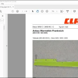 Claas Mowers Disco 3050 C  2650 RC  C FR DE EN RU Fitting Instruction Manual - PDF DOWNLOAD