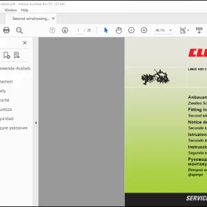 Claas Swathers LINER 1650 Twin FITTINGS INSTRUCTIONS MANUAL_DE_EN_FR  -  PDF DOWNLOAD