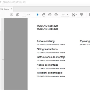 Claas TUCANO 580-320 480-320 TELEMATICS  Communication Module Fitting Instructions Manual_DE_FR_EN