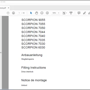 Claas Telehandlers SCORPION 9055 7055 7050 7044 7040 7035 7030 6030 Drive interlock Fitting Instructions Manual_DE_FR_EN - PDF DOWNLOAD