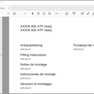 Claas Tractor AXION 900 ATP ready 800 ATP ready GPS PILOT Fitting Instructions Manual_DE_FR_EN - PDF DOWNLOAD
