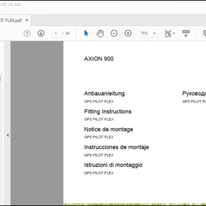 Claas Tractor AXION 900 GPS PILOT FLEX Fitting Instructions Manual_DE_FR_EN -  PDF DOWNLOAD