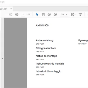 Claas Tractor AXION 900 GPS PILOT Fitting Instructions Manual_DE_FR_EN - PDF DOWNLOAD