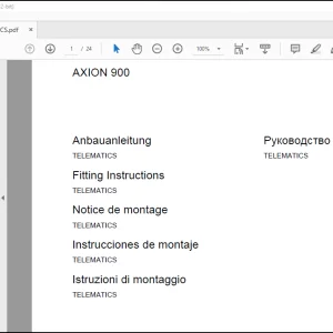 Claas Tractor AXION 900 TELEMATICS Fitting Instructions Manual_DE_FR_EN - PDF DOWNLOAD
